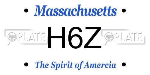 H6Z Massachusetts License Plate