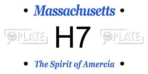 H7 Massachusetts License Plate
