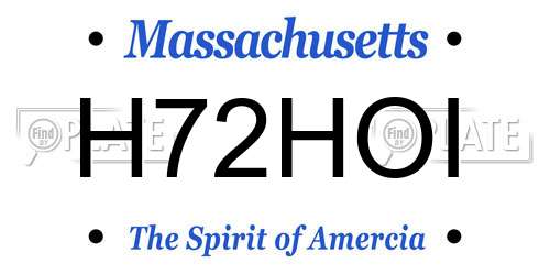 H72HOI Massachusetts License Plate