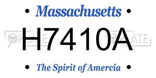 H7410A Massachusetts License Plate