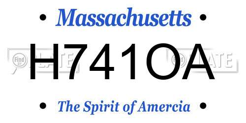 H741OA Massachusetts License Plate