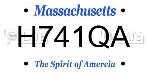 H741QA Massachusetts License Plate