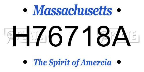 H76718A Massachusetts License Plate
