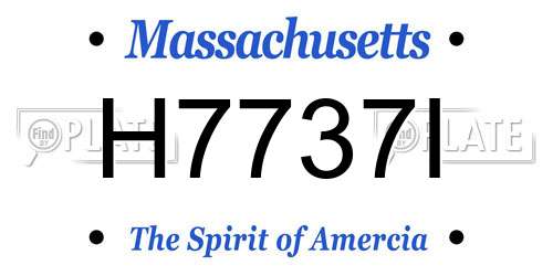 H7737I Massachusetts License Plate