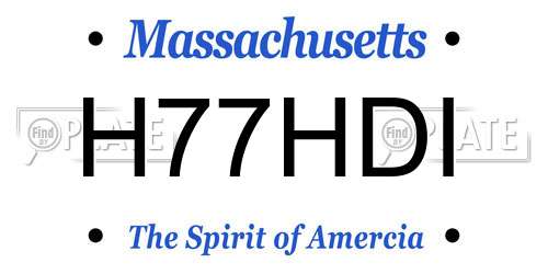H77HDI Massachusetts License Plate
