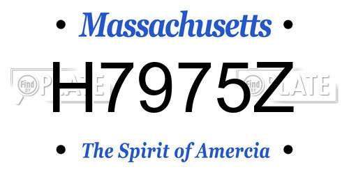 H7975Z Massachusetts License Plate