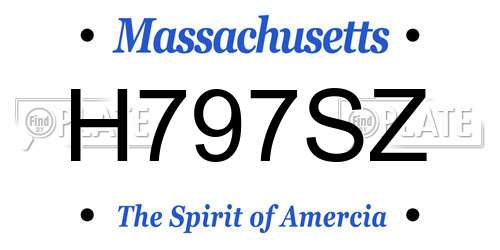 H797SZ Massachusetts License Plate