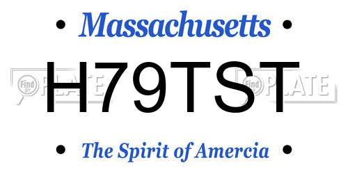 H79TST Massachusetts License Plate