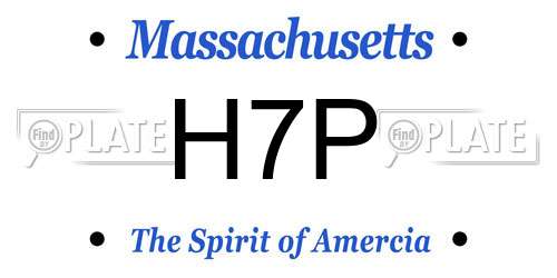 H7P Massachusetts License Plate