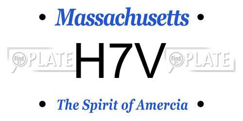 H7V Massachusetts License Plate