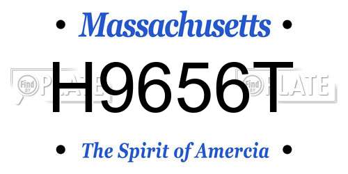 H9656T Massachusetts License Plate
