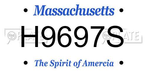 H9697S Massachusetts License Plate