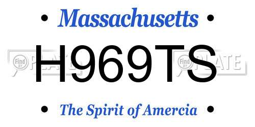 H969TS Massachusetts License Plate