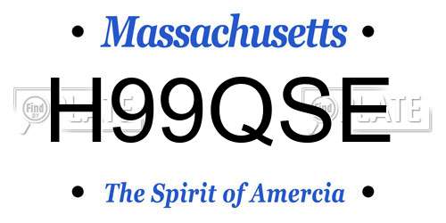 H99QSE Massachusetts License Plate