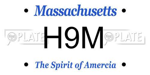 H9M Massachusetts License Plate