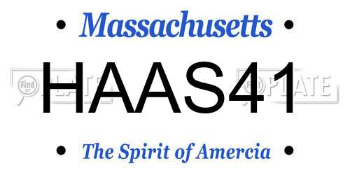 HAAS41 Massachusetts License Plate