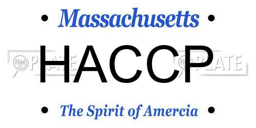 HACCP Massachusetts License Plate
