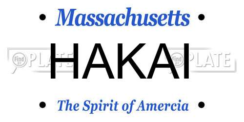 HAKAI Massachusetts License Plate