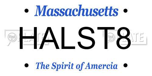 HALST8 Massachusetts License Plate