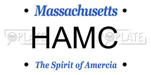 HAMC Massachusetts License Plate