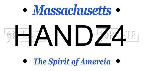 HANDZ4 Massachusetts License Plate
