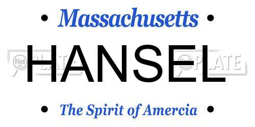 HANSEL Massachusetts License Plate