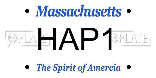 HAP1 Massachusetts License Plate