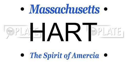 HART Massachusetts License Plate
