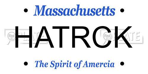 HATRCK Massachusetts License Plate