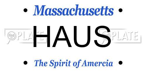 HAUS Massachusetts License Plate