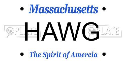 HAWG Massachusetts License Plate