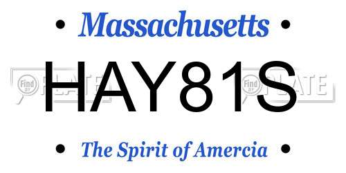 HAY81S Massachusetts License Plate