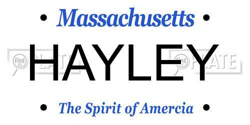 HAYLEY Massachusetts License Plate