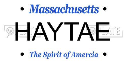 HAYTAE Massachusetts License Plate