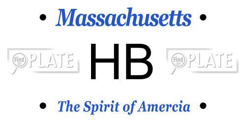 HB Massachusetts License Plate