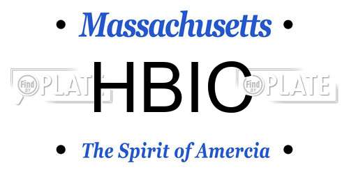 HBIC Massachusetts License Plate