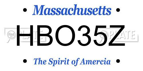 HBO35Z Massachusetts License Plate