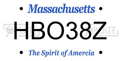 HBO38Z Massachusetts License Plate