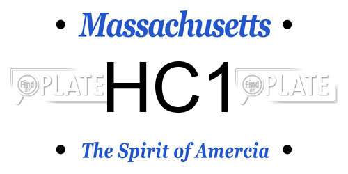 HC1 Massachusetts License Plate