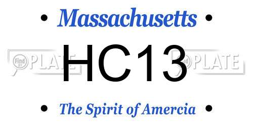 HC13 Massachusetts License Plate