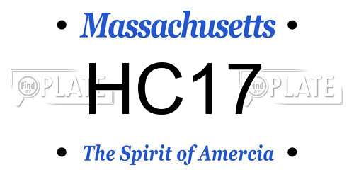 HC17 Massachusetts License Plate