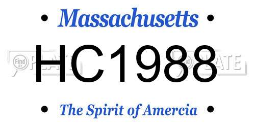 HC1988 Massachusetts License Plate