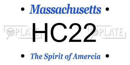 HC22 Massachusetts License Plate