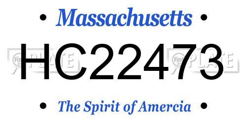 HC22473 Massachusetts License Plate