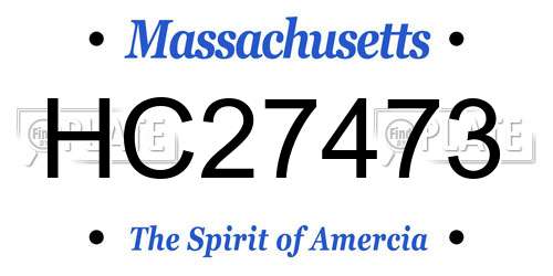 HC27473 Massachusetts License Plate