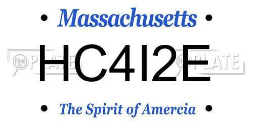 HC4I2E Massachusetts License Plate