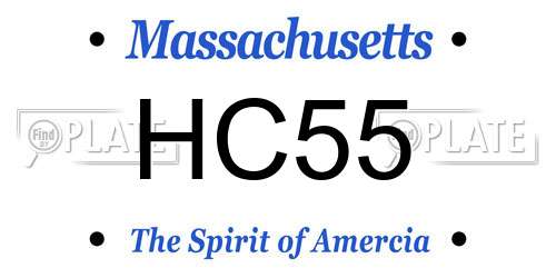 HC55 Massachusetts License Plate