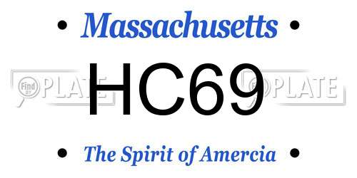 HC69 Massachusetts License Plate