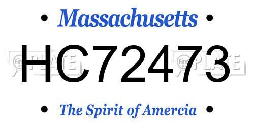 HC72473 Massachusetts License Plate