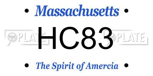 HC83 Massachusetts License Plate